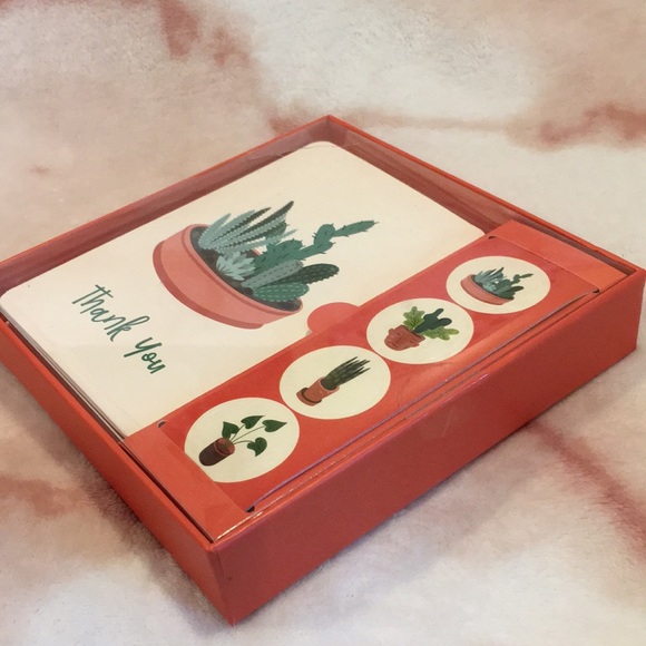 Potted Plants Succulents Cactus Thank You Note Boxed Set 12 notes 4 designs NWT - Picture 16 of 16